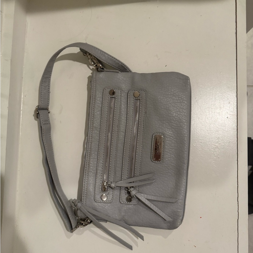 Nicole Miller Gray Crossbody Purse